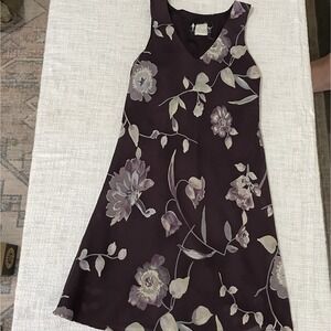 Vintage Long Slip Dress Flowers Purple 90s Juniors 5/6 Fairy Formal Party Dressy